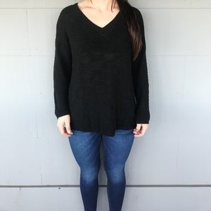Slightly oversized v-neck sweater